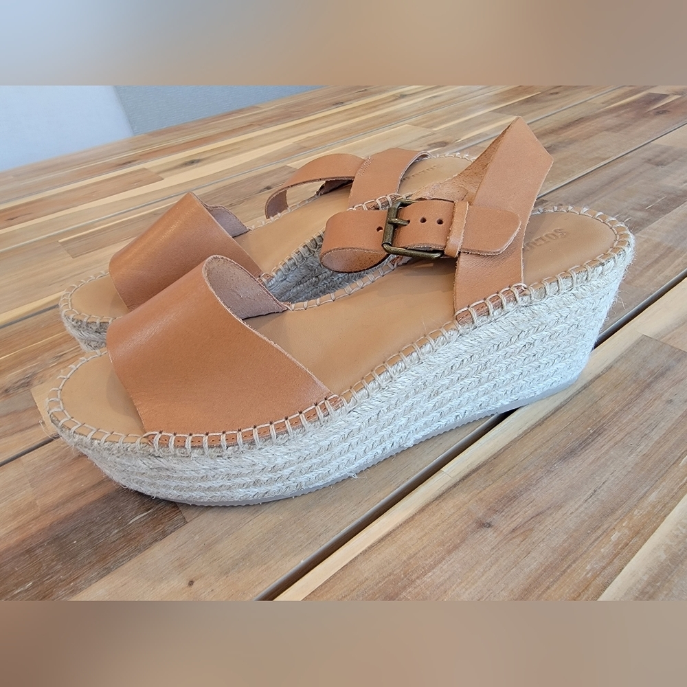 Camel Tan Leather Soludos Sandals - Picture 7 of 15